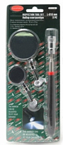 Набор зеркал смотровых RF-617AM с телескопическим держателем, магнитом и подсветкой, 3пр.(диам.35мм,